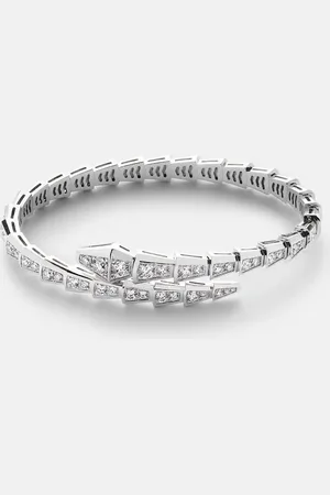 Bvlgari Serpenti Viper 18kt white gold bracelet with diamonds