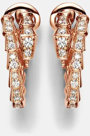 Bvlgari Serpenti Viper 18kt rose earrings with diamonds
