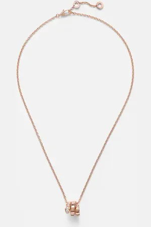 Bvlgari Serpenti Viper 18kt rose pendant necklace with diamonds