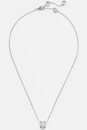 Bvlgari B.zero1 18kt white gold pendant necklace with diamonds