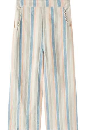 Louise Misha Flor striped cotton and linen pants