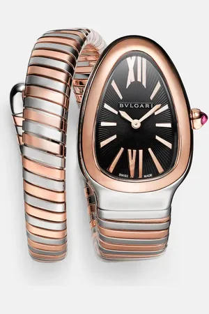 Bvlgari Serpenti Tubogas 18kt rose and stainless steel watch