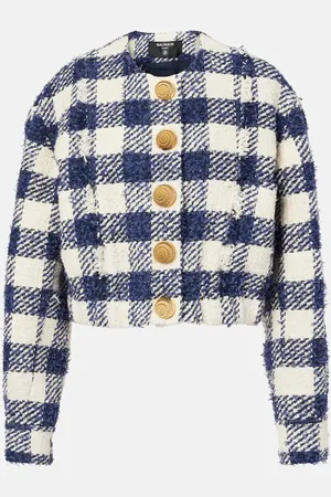 Balmain Checked tweed jacket