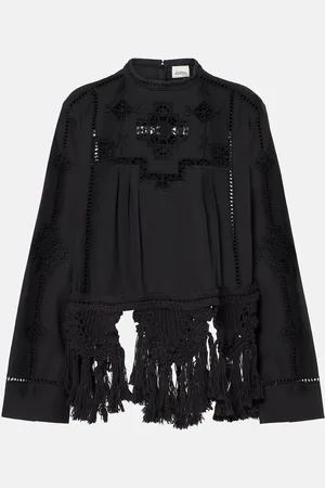 Isabel Marant Severine open-knit macramÃ© cotton blouse