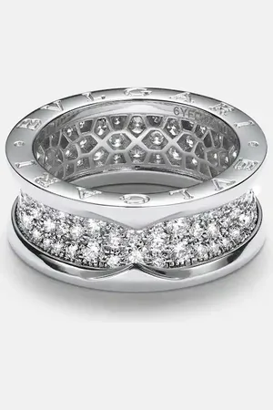 Bvlgari B.Zero1 18kt white gold ring with diamonds