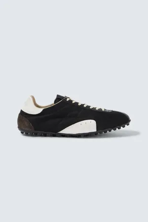Maison Margiela Sprinters drill and leather sneakers