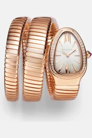 Bvlgari Serpenti Tubogas 35mm rose gold watch with diamonds and quartz