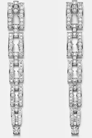 Bvlgari B.Zero1 18kt white gold drop earrings with diamonds