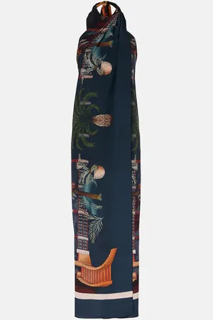 JOHANNA ORTIZ Draped printed silk top