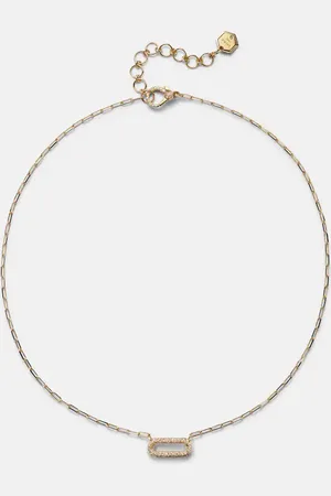 Shay Cable Link 18kt chain necklace with diamonds