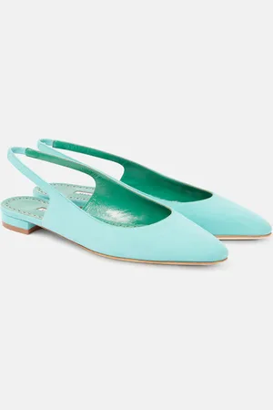 Manolo Blahnik Sawra 10 suede slingback flats