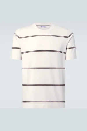 Brunello Cucinelli Striped cotton T-shirt