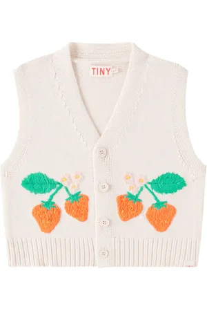 Tiny Cottons Strawberries cotton sweater vest