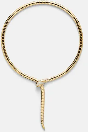 Bvlgari Serpenti Tubogas 18kt necklace with diamonds and onyx