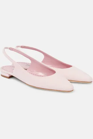 Manolo Blahnik Sawra 10 suede slingback flats