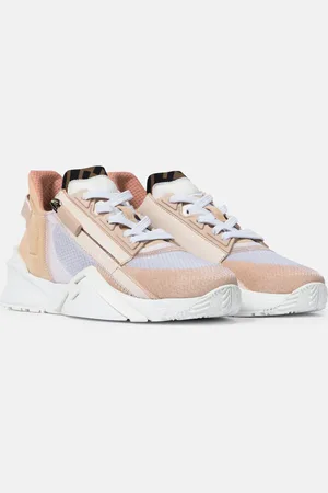 Fendi Flow suede and nylon sneakers