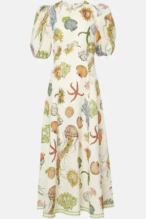 ALÉMAIS AlÃ©mais Sea linen midi dress