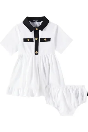 Balmain Baby cotton polo dress and bloomers set