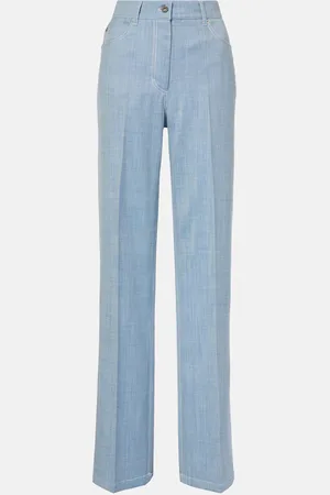Salvatore Ferragamo Wool, silk, and linen straight pants