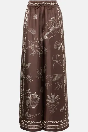 ALÉMAIS AlÃ©mais Sammy silk wide-leg pants