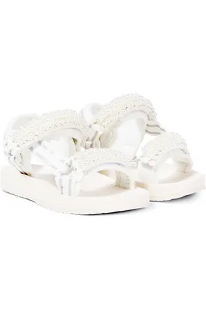 MONNALISA Faux pearl-embellished sandals