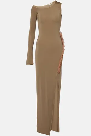 Nensi Dojaka Asymmetric ruffled maxi dress