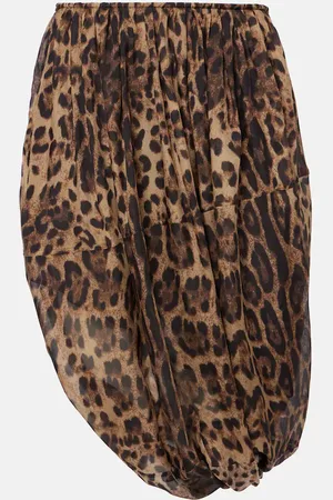 JACQUES WEI Leopard-print chiffon midi skirt