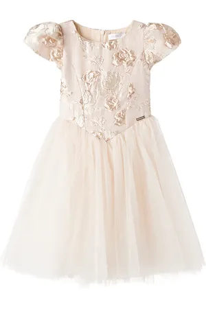 MONNALISA Floral jacquard dress
