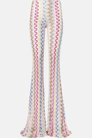 Missoni Crochet metallic flared pants