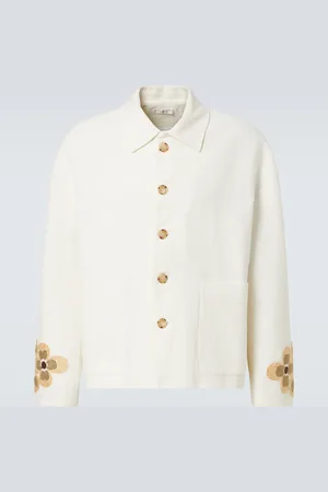 COMMAS Floral linen and cotton bouclÃ© jacket