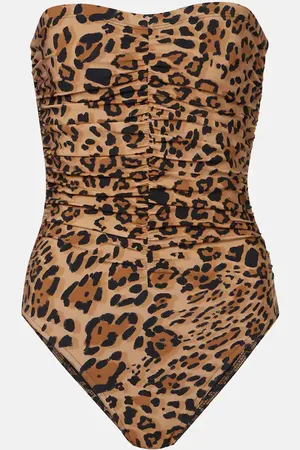 Karla Colletto Leopard-print belted swimsuit
