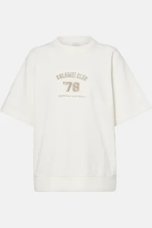 Brunello Cucinelli Logo patch-appliquÃ© cotton jersey T-shirt
