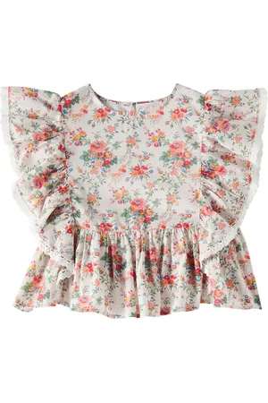 Louise Misha Ines floral cotton voile top