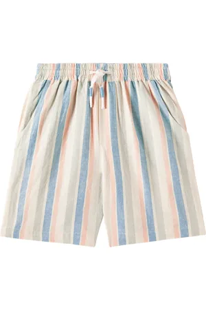 Louise Misha Obiki striped cotton and linen shorts