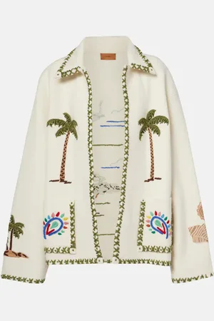 Alanui Remember Me embroidered virgin wool jacket