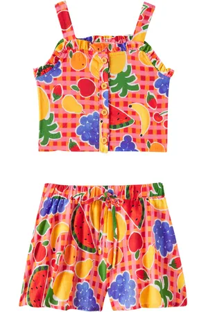 FÁBULA FÃ¡bula Gingham printed cotton top and shorts