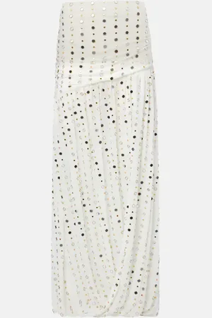 XU ZHI Embellished gathered maxi skirt