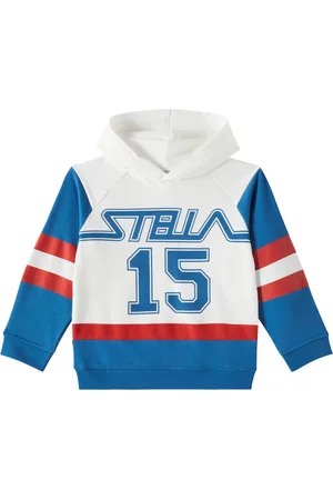 Stella McCartney Logo striped cotton jersey hoodie