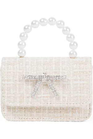PATACHOU Bow-detail embellished tweed tote bag
