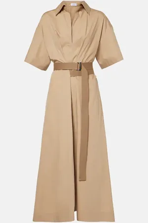 Brunello Cucinelli Belted cotton shirt dress