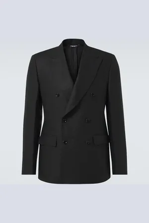 Dolce & Gabbana Double-breasted linen suit jacket