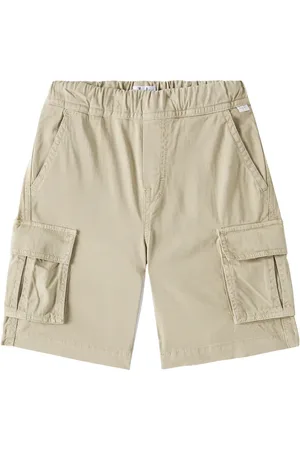 Il gufo Cotton gabardine cargo shorts