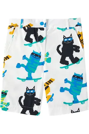 Stella McCartney Printed cotton Bermuda shorts