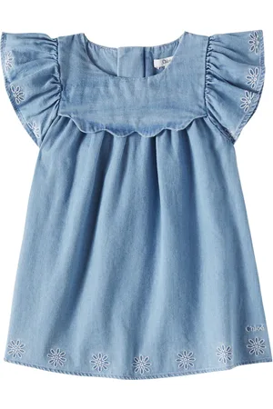 Chloé ChloÃ© Kids Baby embroidered chambray dress