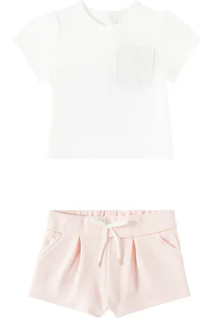 Chloé ChloÃ© Kids Baby cotton jersey T-shirt and shorts set