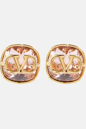 VALENTINO VLogo crystal-embellished earrings