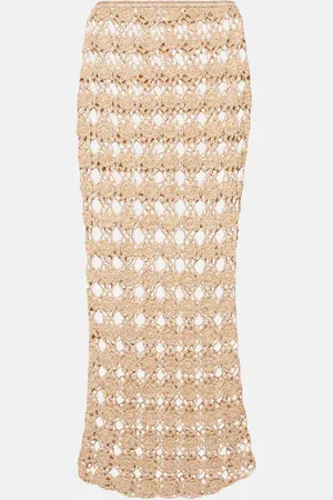 ANNA KOSTUROVA Rosette crochet cotton maxi skirt