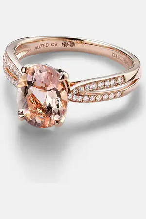 BUCHERER FINE JEWELLERY Blush 18kt rose ring with diamonds and morganites