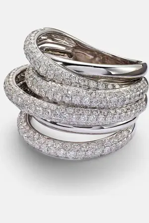 Shay Orbit 18kt white gold ring with diamonds