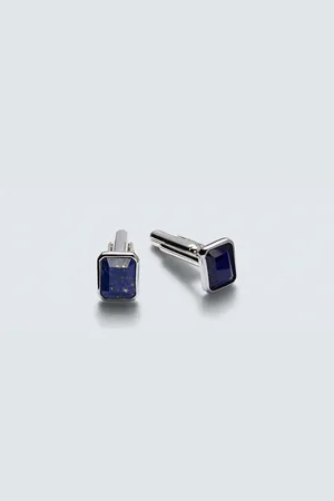 Mateo Sterling cufflinks with lapis lazuli
